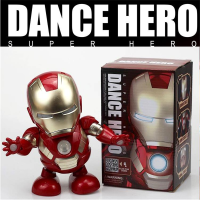 跳舞钢铁侠机器人面具可翻转 会行走 会唱歌 集声光 跳舞于一体 好看又好玩