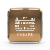 飞利浦(Philips)SA2208迷你可爱运动mp3学生音乐播放器 有屏幕显歌词 收音录音功能 不支持视频 8G 金色