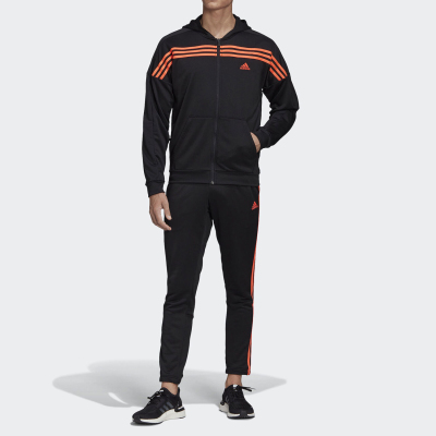 Adidas阿迪达斯时尚男装运动休闲套装长裤三条杠梭织训练服FS6090 Z