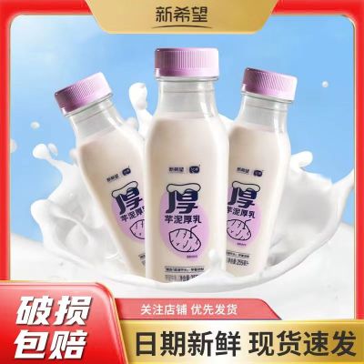 新希望琴牌芋泥厚乳今日鲜奶铺低温生牛乳香芋鲜奶255ml*6瓶早餐奶