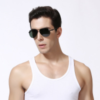 YJ00073-2Men Sunglasses 男户外太阳镜驾驶墨镜偏光黑框墨绿片送女朋友七夕情人节礼物