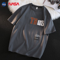NASA联名夏季短袖男2023新款潮流宽松体恤100%纯棉男生T恤男士衣服男装NASALIKE