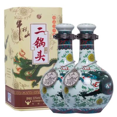 牛栏山二锅头53度青龙珍品30年清香型白酒500ml两瓶装