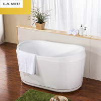 新款 独立式浴缸1.3米 小卫生间加厚加深亚克力单人小浴缸浴盆 空缸 ≈1.3m波迷娜BOMINA