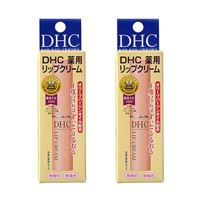 DHC 蝶翠诗纯榄润唇膏 进口护唇膏 持久保湿 1.5g 两支装 闺蜜分享装 日本进口