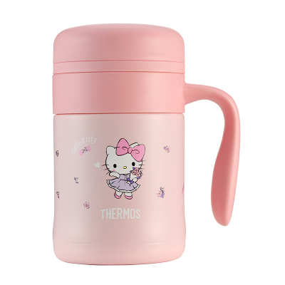 膳魔师(THERMOS)人气不锈钢办公保温杯泡茶杯咖啡杯TCMG-370 粉色(KT004)