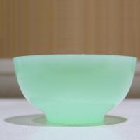玉碗 烘焙精灵工艺品小玻璃玉器饭碗 米饭碗 玉质瓷碗 家用个性米饭碗 浅色(大号)