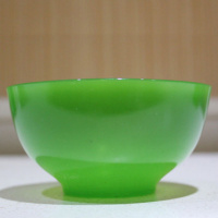 玉碗 烘焙精灵工艺品小玻璃玉器饭碗 米饭碗 玉质瓷碗 家用个性米饭碗 绿玉(中号)