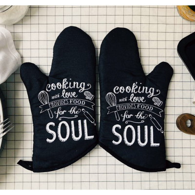 烘焙手套烤箱专用烘焙精灵加厚微波炉防烫手套带涂层一双 暗黑料理
