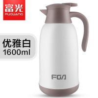 富光(FGA)玻璃内胆保温水壶大容量保温壶家用热水瓶暖壶便携保温瓶子 1600ml白色