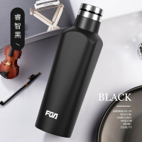 富光(FGA)创意保温瓶个性简约INS汽水可乐瓶子潮流不锈钢水杯保温杯子 黑色