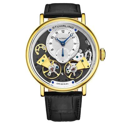 STUHRLING施图灵 Ares 3981 自动腕表 43 毫米镂空男士机械手表 生日礼物