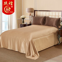 丝煌真丝床单100%桑蚕丝单件纯色重磅加厚整幅丝绸床品
