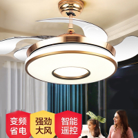 古达2022隐形电风扇吊灯现代简约客厅餐厅卧室家用带吊扇灯一体吸顶灯HJ
