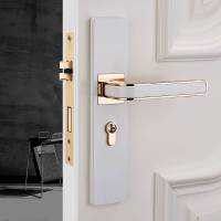 现代白色室内卧室木门把手简约房间卫生间古达家用轻奢法式门锁