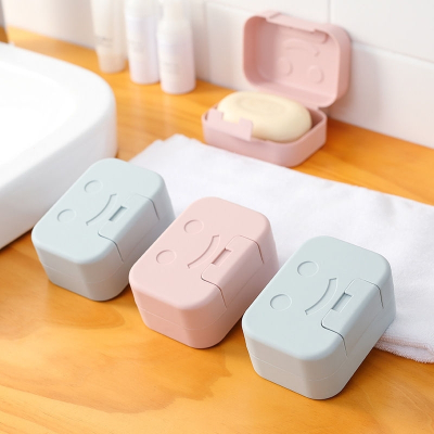 便携式带盖盒旅行小巧轻便法耐内衣皂盒置物架浴室卫生间密封皂盒