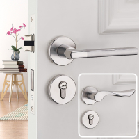 定制不锈钢门锁室内卧室房门锁三件套装卫生间门把手简约欧式 门锁
