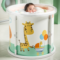 古达儿童泡澡桶冬天婴儿游泳桶沐浴家用大人宝宝洗澡可坐可折叠泡浴桶