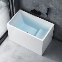 古达小浴缸小户型深泡坐式亚克力家用独立式成人卫生间浴盆