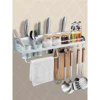 厨房置物架壁挂式免打孔收纳古达调料刀架用品多功能家用大全筷子挂架
