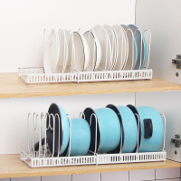 古达烤盘锅盖伸缩置物架厨房免打孔可调节多层砧板菜碟收纳架