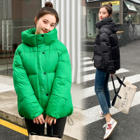 棉衣女ins2022冬季新款连帽糖果色面包服韩版气质短棉服外套