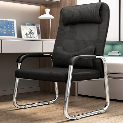 理线家电脑椅子靠背家用宿舍书桌麻将座椅弓形办公室会议老板椅舒适久坐