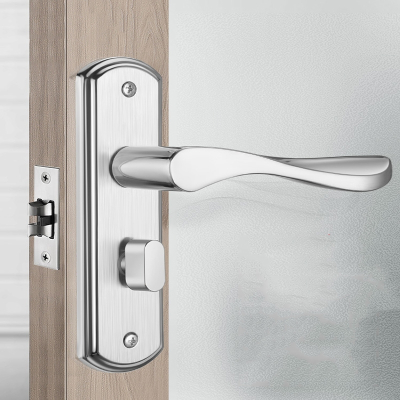 理线家卫生间门锁洗手间厕所浴室锁型锁具室内铝合金门把手单舌家用