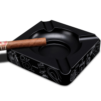 米魁古巴雪茄烟灰缸家用客厅高希霸欧式金属大号不锈钢烟灰缸时尚创意