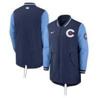NIKE耐克男款Cubs Authentic City Connect Dugout Full-Zip中长款夹克休闲外套