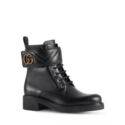 Gucci古驰女款Lace Up Strap Booties时尚百搭轻便耐磨高跟鞋