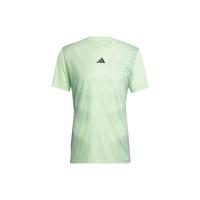 Adidas阿迪达斯 图案满印圆领网球运动短袖 T恤 男款 淡绿 休闲百搭 个性潮流 IL7384