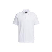 Adidas阿迪达斯 武极系列 纯色Logo标识运动休闲短袖Polo衫 男款 白色 休闲百搭 个性潮流 IA8110
