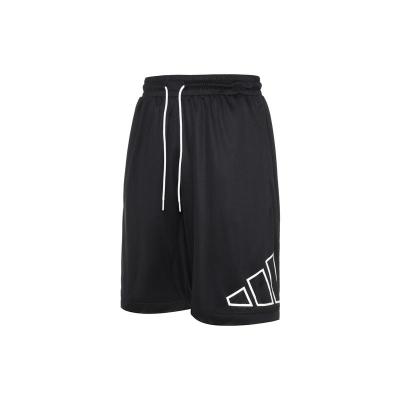 adidas 阿迪达斯 Big Logo Short 纯色篮球比赛宽松运动短裤篮球裤 男款 黑色 GT3018