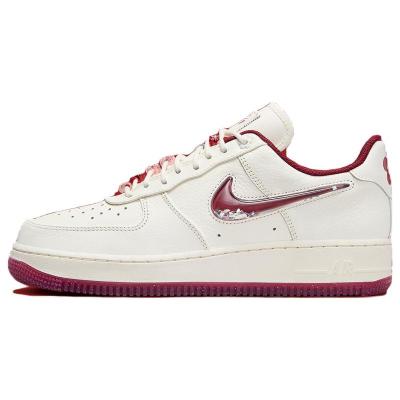 Nike Air Force 1 "Valentine Day" 舒适百搭气质潮流 防滑耐磨低帮 板鞋 女款 白红/白粉