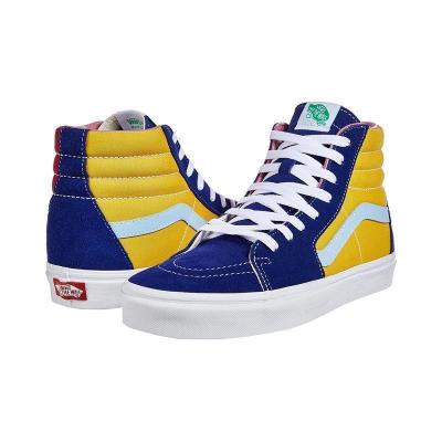 官方正品 范斯(VANS)男士2022春季新款SK8-Hi板鞋运动鞋男 高帮黄蓝经典帆布鞋48578365