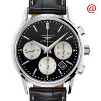 [官方正品]浪琴LONGINES 瑞士名表 名匠系列男士商务现代时尚黑色表盘自动机械手表 L2.749.4.92.0