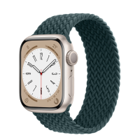 苹果(APPLE) Watch Series 8 星光色铝金属表壳;编织单圈表带 GPS 智能手表