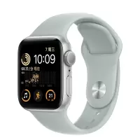 苹果(APPLE) Watch SE 银色铝金属表壳;运动型表带 GPS 智能手表