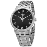 天梭(TISSOT)T-Classic 经典不锈钢黑色表盘经典时尚石英手表
