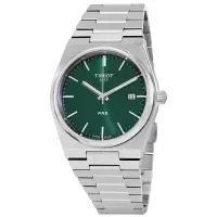天梭(TISSOT) PRX T-经典石英绿色表盘男士手表 T1374101109100