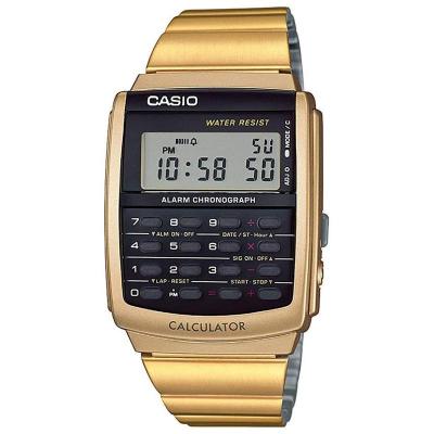 卡西欧(CASIO) 男士 Databank 时尚百搭 简约经典 不锈钢黑色表盘石英手表