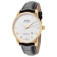 美度(Mido) Baroncelli II 简约百搭 日历皮革男士机械手表 M86003264