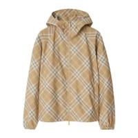 BURBERRY 博柏利 格纹连帽休闲夹克 简约时尚休闲上衣进口服饰 海外代购专柜