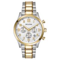 Bulova 宝路华 新款时尚男士手表 经典系列轻奢潮流个性三眼日常穿搭单品送礼物98B330