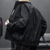 罗里格夹克男士休闲外套2021春季新款韩版潮牌帅气百搭工装外套男 立领
