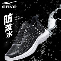 鸿星尔克(ERKE)幻世运动鞋男防泼水跑步鞋男2022春季新款轻便缓震黑跑鞋