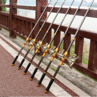 金属渔轮海竿钓鱼竿海竿海杆套装碳素超硬远投竿甩杆海钓竿