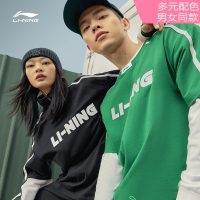 李宁(LI-NING)短袖男士官方新款夏情侣T恤印花半袖女体恤运动服