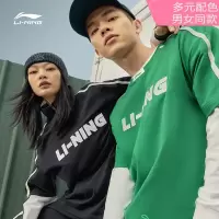 李宁(LI-NING)短袖男士官方新款夏情侣T恤印花半袖女体恤运动服